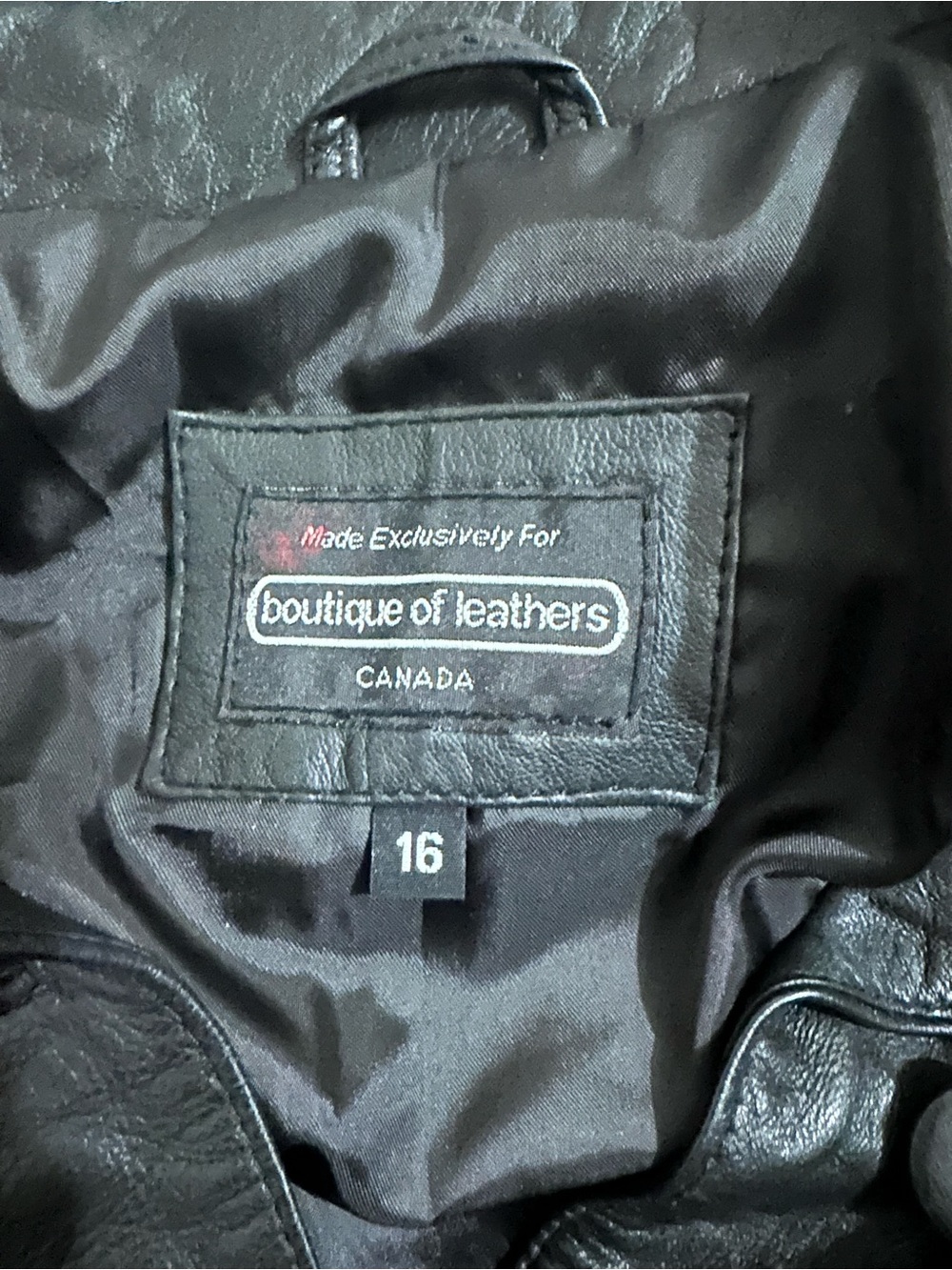 Boutique of Leathers Classic Women's Leather Button-Front Jacket Black Size 16 - Picture 11 of 14
